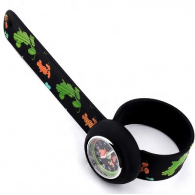 Customized Silk-screen print silicone slap watch for children