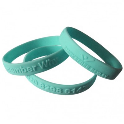 Advertising Customized embossed logo silicone wristband