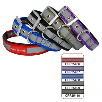 Hot selling Reflective pet collar with metal adjustable buckle