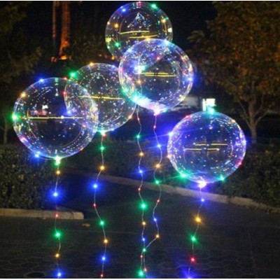 Clear Round TPU Led String Light BoBo Helium Balloons