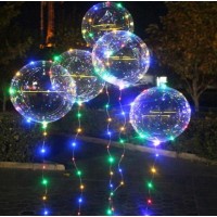 Clear Round TPU Led String Light BoBo Helium Balloons