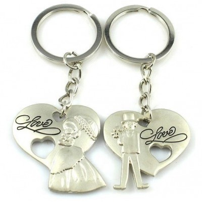 Customized Valentine's Day True love metal keychain for couples