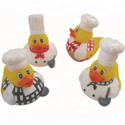 Custom PVC Rubber chef duck For Promotion gifts