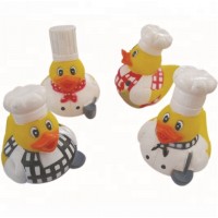 Custom PVC Rubber chef duck For Promotion gifts