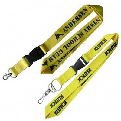 Custom silk-screen print lanyard strap