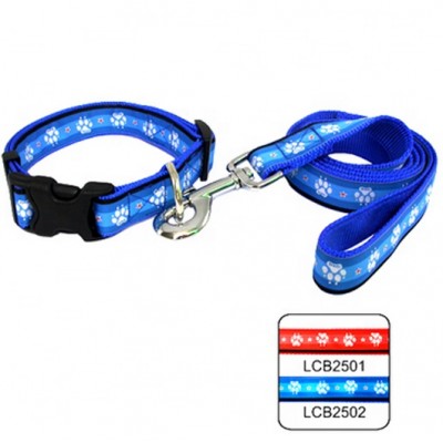 Customized High quality printed pet leashes with dog collar