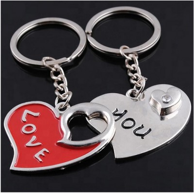 Good quality lovely lover's metal keychain for wedding gifts