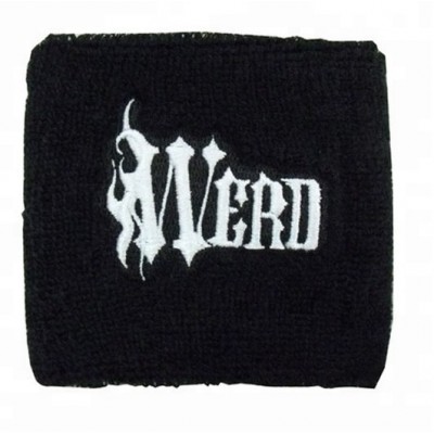 Custom Knitted cotton wristband with embroidery logo