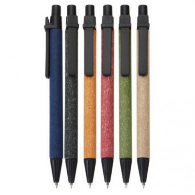 Cheap Price High qualtity Kraft Paper Pens with plastic clip