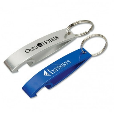 Wholesale metal bottle opener keychain with logo printed