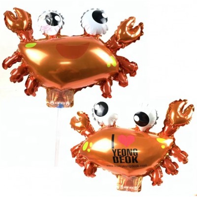 Customized Crab shape  Helium mylar balloons for party decoration